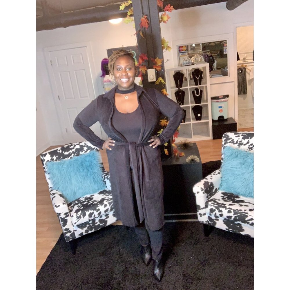 Faux Legging and Cardigan Set